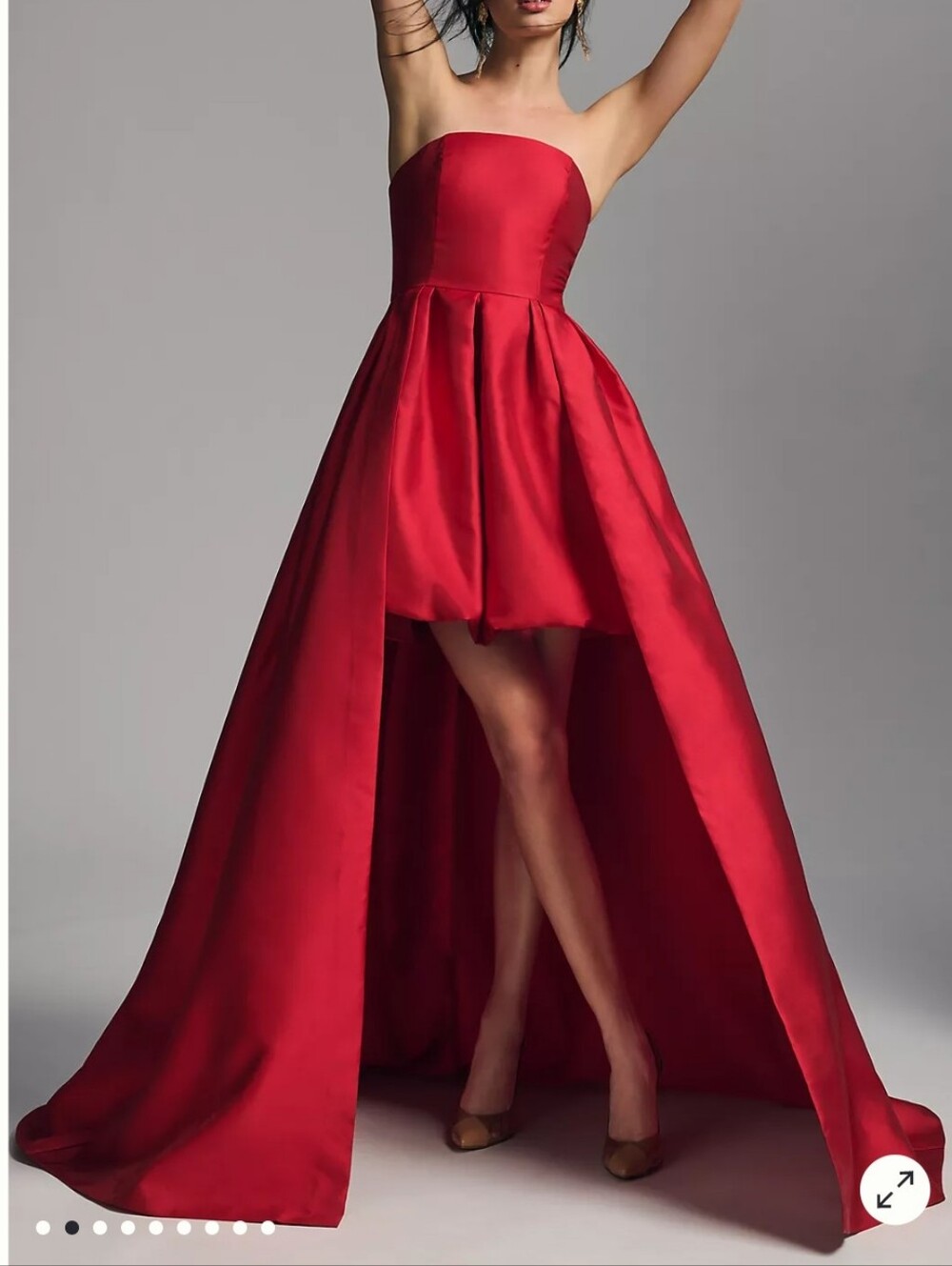 Hutch Red Strapless High-Low Formal Gown Dress Size 6 NWOT